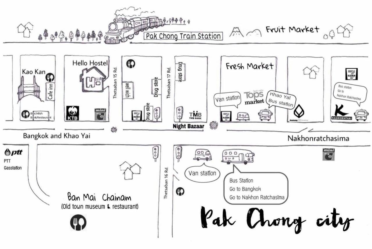 Hello Hostel Pak Chong المظهر الخارجي الصورة